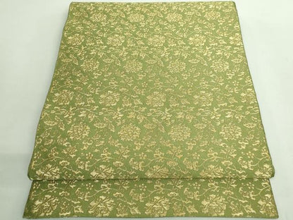 平和屋本店●最高級　龍村平蔵製　六通柄　本袋帯　一重蔦中牡丹　金糸　逸品　DZAB2619kh6