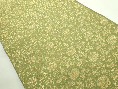 平和屋本店●最高級　龍村平蔵製　六通柄　本袋帯　一重蔦中牡丹　金糸　逸品　DZAB2619kh6