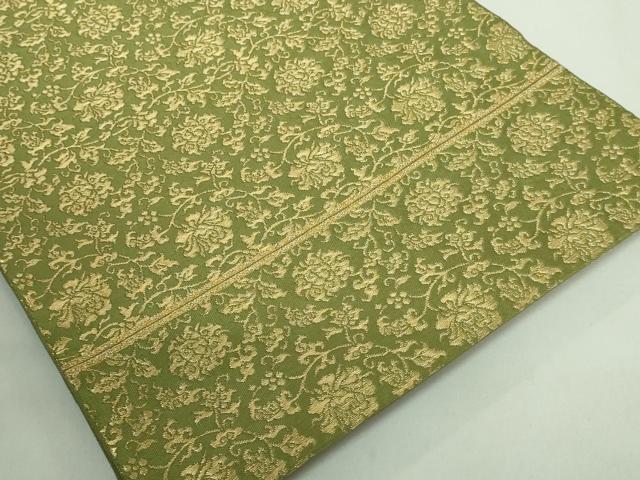 平和屋本店●最高級　龍村平蔵製　六通柄　本袋帯　一重蔦中牡丹　金糸　逸品　DZAB2619kh6