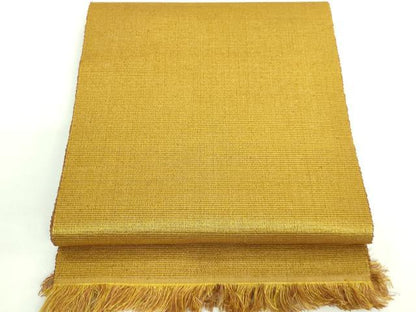 平和屋着物●極上　本場黄八丈　紬　八寸名古屋帯　一重帯　逸品　DZAB2622kh6