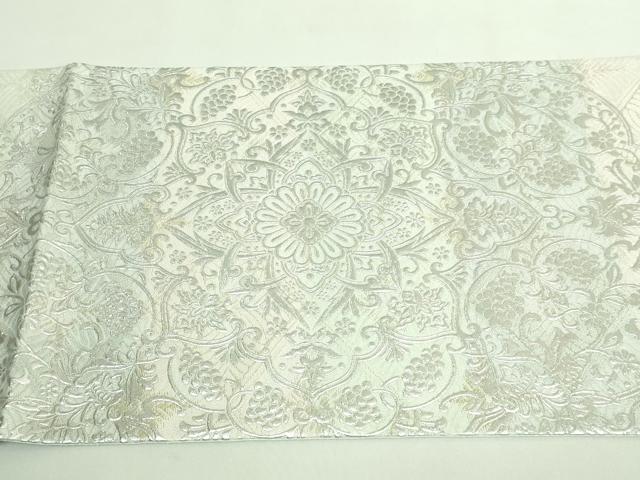 平和屋本店●極上　金彩友禅　卓越技能者・名工・和田光正　太鼓柄袋帯　正倉院花文　銀彩　逸品　DZAB2624kh6