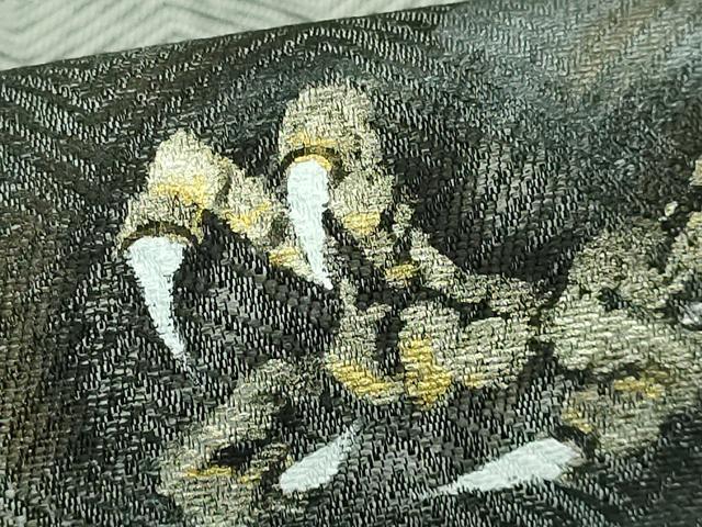 平和屋着物●極上　九寸名古屋帯　手描き　龍　金銀彩　鈴乃屋扱い　逸品　DZAB2625kh6