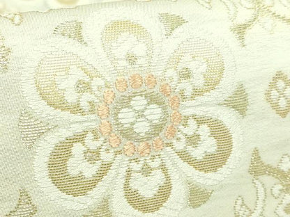 平和屋着物●極上 六通柄袋帯 唐織 花唐草 金糸 逸品 DZAB2630kh6