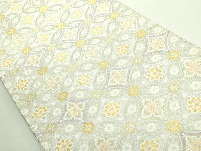 平和屋着物●極上 両面 六通柄袋帯 唐織 七宝華紋 彩麗 金銀糸 逸品 DZAB2631kh6