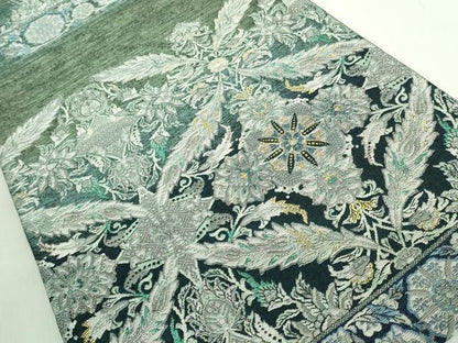 平和屋着物●極上 両面 全通柄袋帯 洋花文 金銀糸 やまと誂製 逸品 DZAB2632kh6