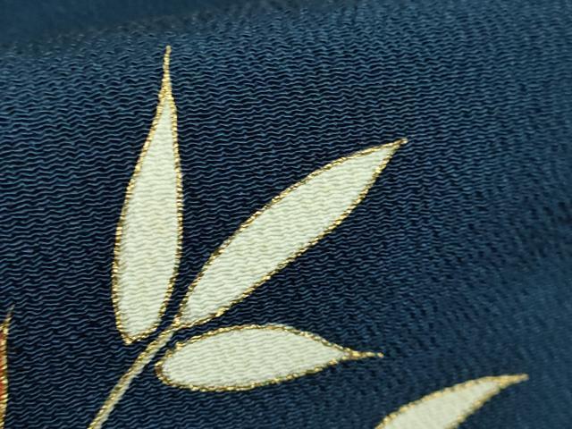 平和屋本店○極上 銀座 志ま亀 九寸名古屋帯 草木文 褐