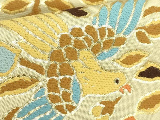 平和屋本店●極上　龍村美術織物　六通柄　本袋帯　唐織　飛鳥花香錦　金糸　逸品　DZAB2641kh6