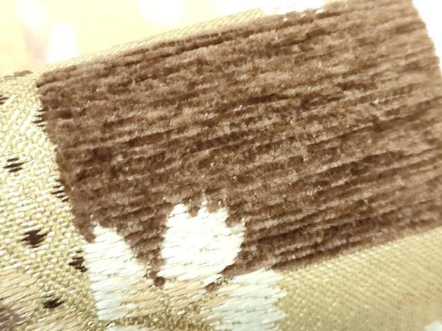 平和屋着物●極上 両面 六通柄袋帯 舞花文 菱 金糸 やまと誂製 逸品 DZAB2652kh6