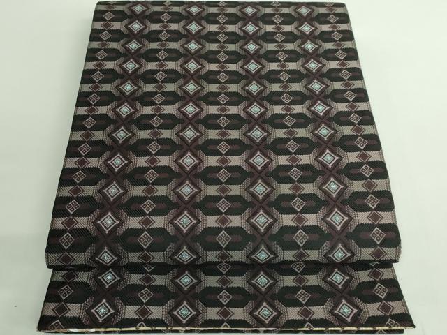 平和屋着物●極上 両面 六通柄袋帯 舞花文 菱 金糸 やまと誂製 逸品 DZAB2652kh6