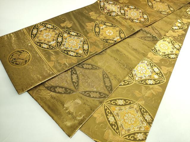 平和屋着物●極上　だらり帯　芸姑　舞妓　両面　全通柄袋帯　花菱文　金銀糸　逸品　DZAB2666kh6
