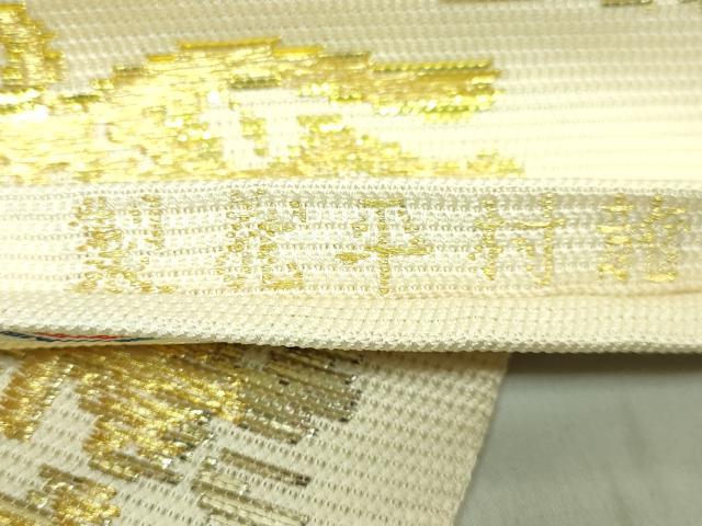 平和屋本店＊希少 夏物 龍村平蔵製 六通柄 本袋帯 円文