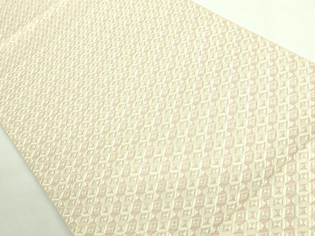 平和屋本店●極上　本場筑前博多織　大倉織物　誠之輔　八寸名古屋帯　琥珀織　切子　逸品　DZAB2683kh6