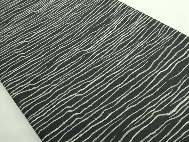 平和屋着物●極上 織楽浅野 六通柄袋帯 霞文 黒地 逸品 DZAB2693kh6