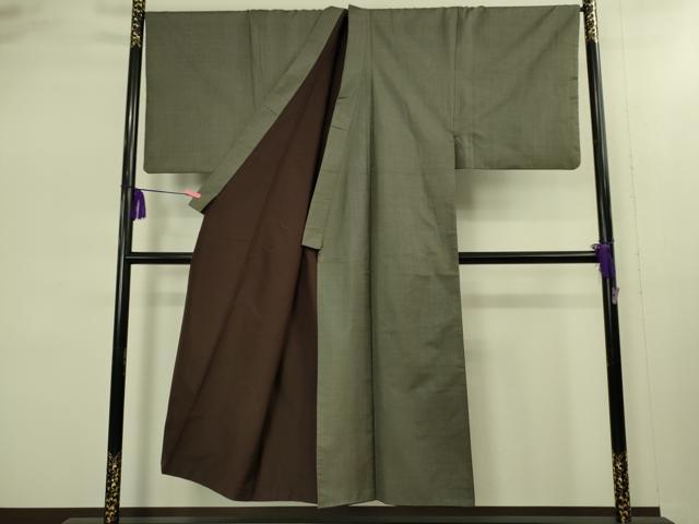 平和屋着物■極上　男性　紬　アンサンブル　キングサイズ　長羽織　100亀甲　総詰め　羽裏・大黒天　逸品　DZAB2701kh6