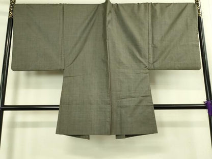 平和屋着物■極上　男性　紬　アンサンブル　キングサイズ　長羽織　100亀甲　総詰め　羽裏・大黒天　逸品　DZAB2701kh6