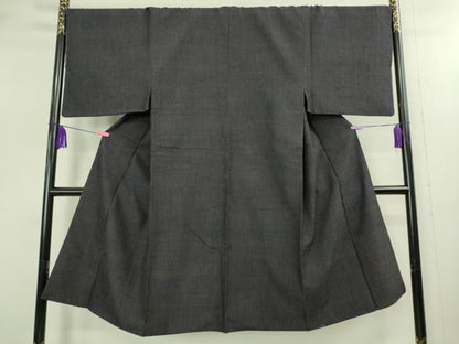 平和屋着物●極上　男性　紬　アンサンブル　濃藍色　逸品　DZAB2702kh6
