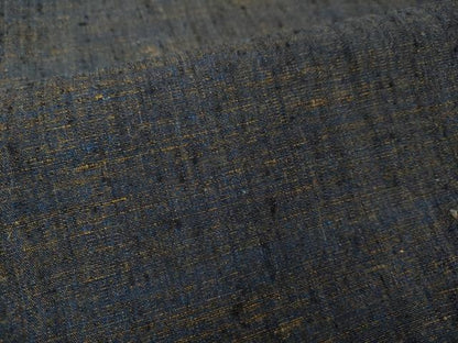 平和屋着物●極上　男性　紬　アンサンブル　濃藍色　逸品　DZAB2702kh6