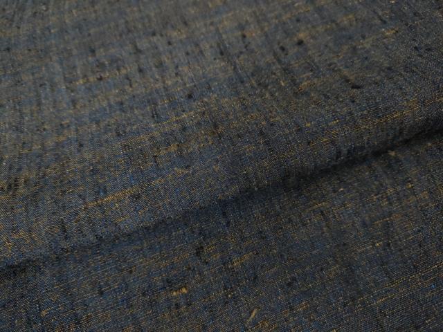 平和屋着物●極上　男性　紬　アンサンブル　濃藍色　逸品　DZAB2702kh6