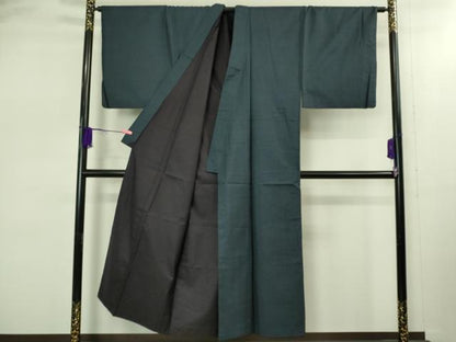 平和屋着物■極上　男性　本場大島紬　アンサンブル　長羽織　100亀甲　総詰め　逸品　DZAB2704kh6