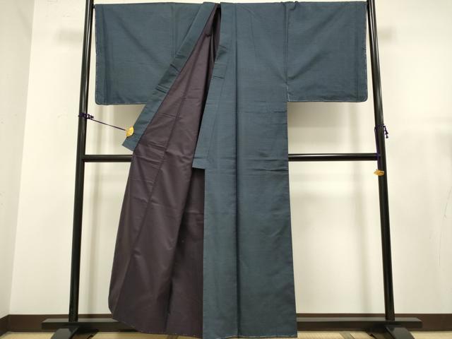 平和屋着物■極上　男性　本場大島紬 アンサンブル キングサイズ　長羽織・長襦袢(袷)セット　100亀甲　総詰め　逸品　未使用　DZAB2710kh6