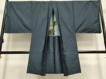平和屋着物■極上　男性　本場大島紬 アンサンブル キングサイズ　長羽織・長襦袢(袷)セット　100亀甲　総詰め　逸品　未使用　DZAB2710kh6