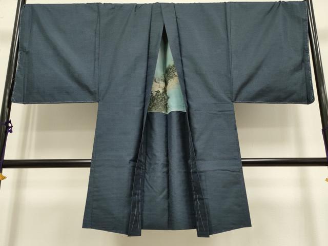 平和屋着物■極上　男性　本場大島紬 アンサンブル キングサイズ　長羽織・長襦袢(袷)セット　100亀甲　総詰め　逸品　未使用　DZAB2710kh6