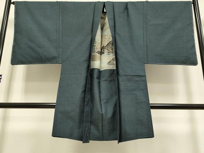 平和屋着物■極上　男性　本場大島紬　アンサンブル　長羽織　100亀甲　総詰め　逸品　未使用　DZAB2711kh6