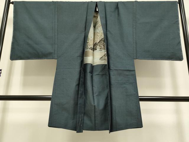 平和屋着物■極上　男性　本場大島紬　アンサンブル　長羽織　100亀甲　総詰め　逸品　未使用　DZAB2711kh6