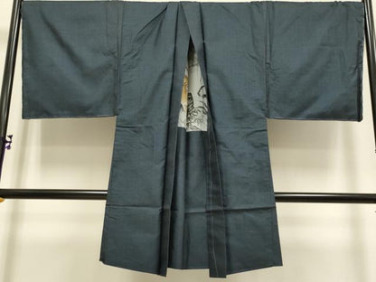 平和屋着物●極上　男性 本場大島紬 アンサンブル キングサイズ 100亀甲 総詰め 山川ヨシ作 羽裏・龍虎 証紙付き 逸品 未使用　DZAB2713kh6