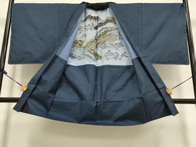 平和屋着物■極上　男性　本場大島紬　アンサンブル　長羽織　100亀甲　総詰め　逸品　未使用　DZAB2715kh6
