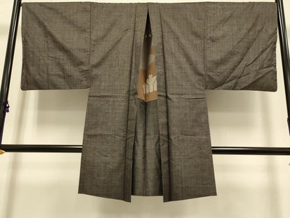 平和屋着物■極上　男性　本場大島紬　アンサンブル　長羽織　100亀甲　総詰め　逸品　DZAB2716kh6