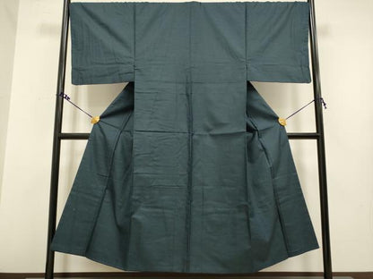 平和屋着物■極上　男性　紬　アンサンブル　長羽織　亀甲柄　羽裏・虎　逸品　DZAB2717kh6