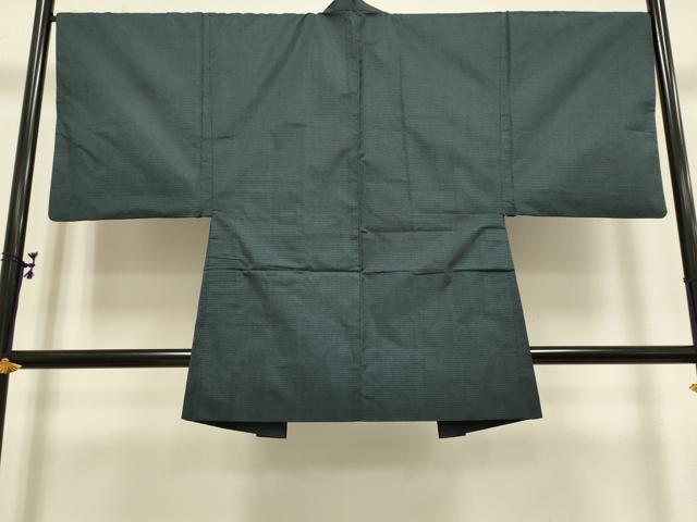 平和屋着物■極上　男性　本場大島紬　アンサンブル　長羽織　100亀甲　総詰め　逸品　DZAB2718kh6