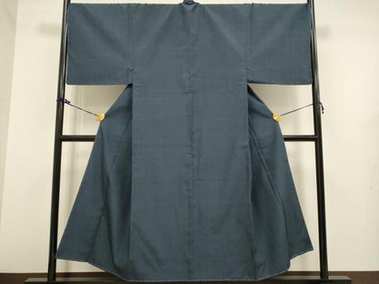 平和屋着物■極上　男性　本塩沢　アンサンブル　キングサイズ　長羽織　110亀甲　総詰め　逸品　未使用　DZAB2722kh6