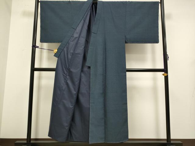 平和屋着物■極上　男性　本塩沢　アンサンブル　キングサイズ　長羽織　110亀甲　総詰め　逸品　未使用　DZAB2722kh6