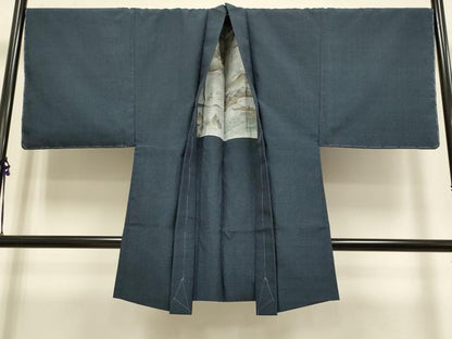 平和屋着物■極上　男性　本塩沢　アンサンブル　キングサイズ　長羽織　110亀甲　総詰め　逸品　未使用　DZAB2722kh6
