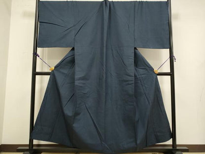 平和屋着物■極上　男性　お召　アンサンブル　キングサイズ　長羽織　亀甲柄　羽裏・虎　逸品　DZAB2723kh6