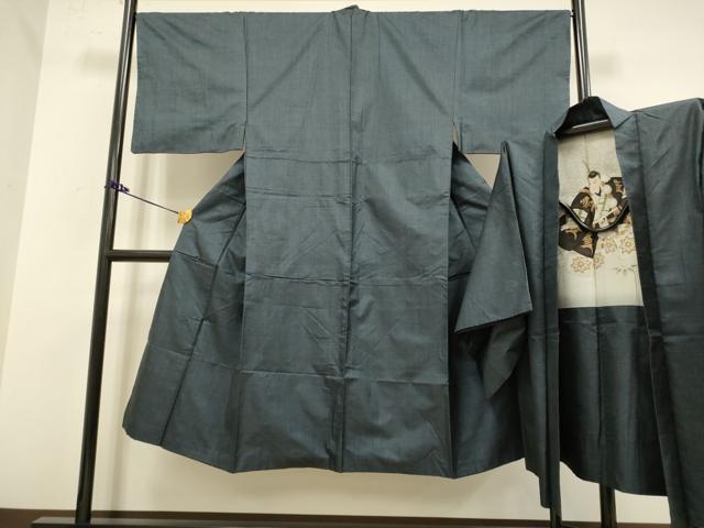 平和屋着物●極上　男性　本場大島紬　アンサンブル　100亀甲　総詰め　羽裏・歌舞伎　逸品　DZAB2724kh6