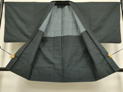 平和屋着物■極上　男性　本場大島紬　アンサンブル　長羽織　100亀甲　総詰め　逸品　DZAB2725kh6