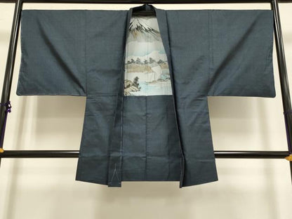 平和屋着物■極上　男性　本場大島紬　アンサンブル　長羽織　100亀甲　総詰め　逸品　未使用　DZAB2726kh6