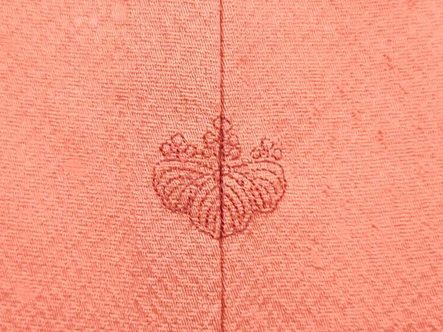 平和屋着物●極上　色無地　霞地紋　紅海老茶色　逸品　DZAB2727kh6