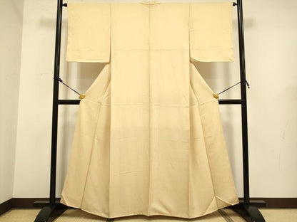 平和屋着物●極上　色無地　淡黄色　逸品　未使用　DZAB2730kh6