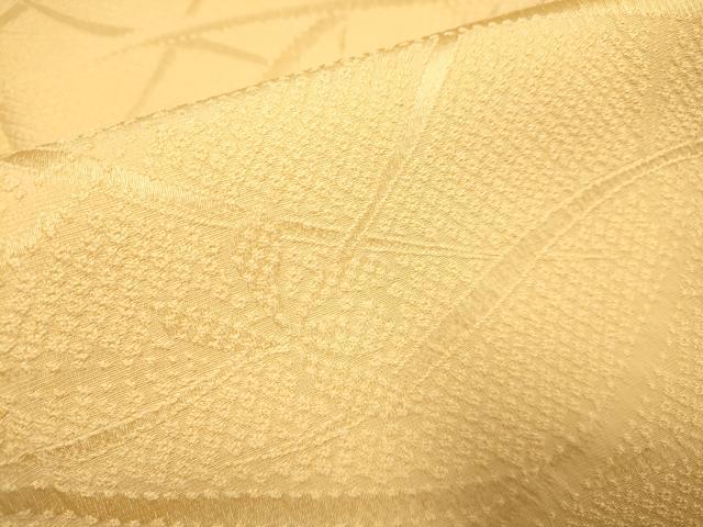 平和屋着物●極上　色無地　草葉地紋　杏色　逸品　未使用　DZAB2731kh6