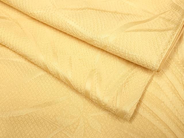 平和屋着物●極上　色無地　草葉地紋　杏色　逸品　未使用　DZAB2731kh6
