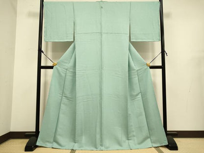 平和屋着物●極上　色無地　錆青磁色　逸品　未使用　DZAB2733kh6