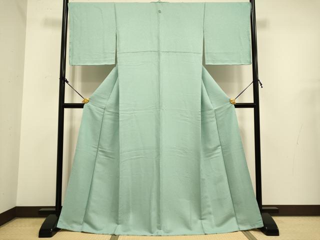 平和屋着物●極上　色無地　錆青磁色　逸品　未使用　DZAB2733kh6