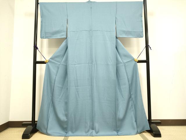 平和屋着物●極上　色無地　鉄御納戸色　逸品　未使用　DZAB2734kh6