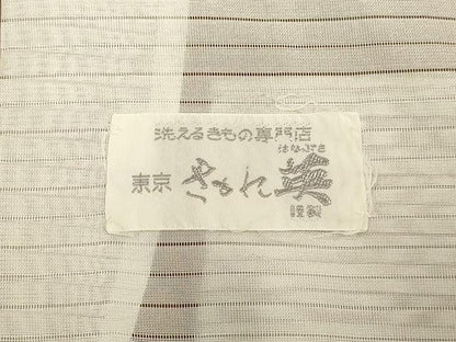 平和屋着物＊極上 夏物 洗える最高級着物 ＜英＞はなぶさ謹製 色無地 変わり絽 柿渋色 逸品 DZAB2740kh6