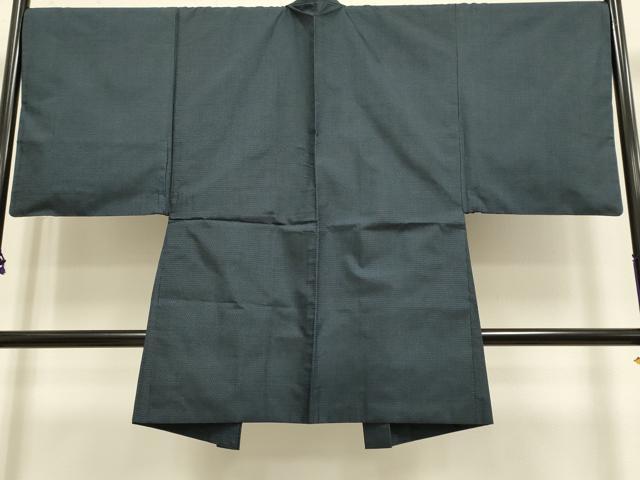 平和屋着物■極上　男性　本場大島紬　アンサンブル　長羽織　100亀甲　総詰め　羽裏・龍　逸品　DZAB2742kh6