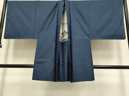 平和屋着物■極上　男性　本場大島紬　アンサンブル キングサイズ 長羽織・長襦袢(袷)セット　100亀甲　総詰め　逸品　未使用　DZAB2748kh6